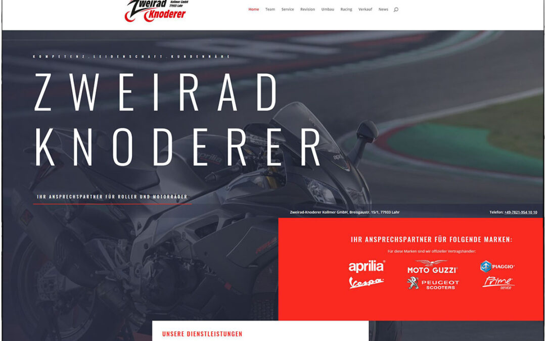 Neue Website Zweirad Knoderer ist online